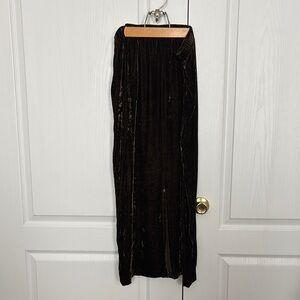 Eileen Fisher Dark Brown Velvet Maxi Skirt